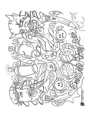 Boog gangsta style tattoo flash set sheets with linework gangster x