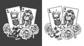 Free vector gangsta concept with playing card