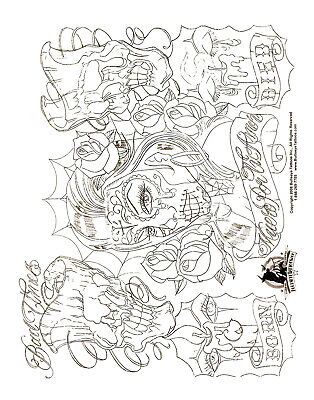 Boog gangsta style tattoo flash set sheets with linework gangster x