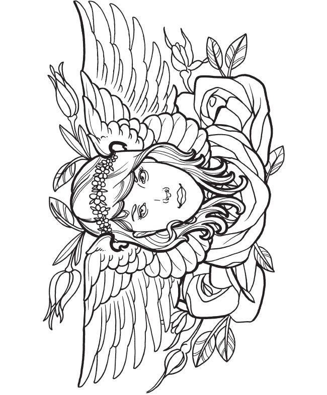 Modern tattoo designs coloring book