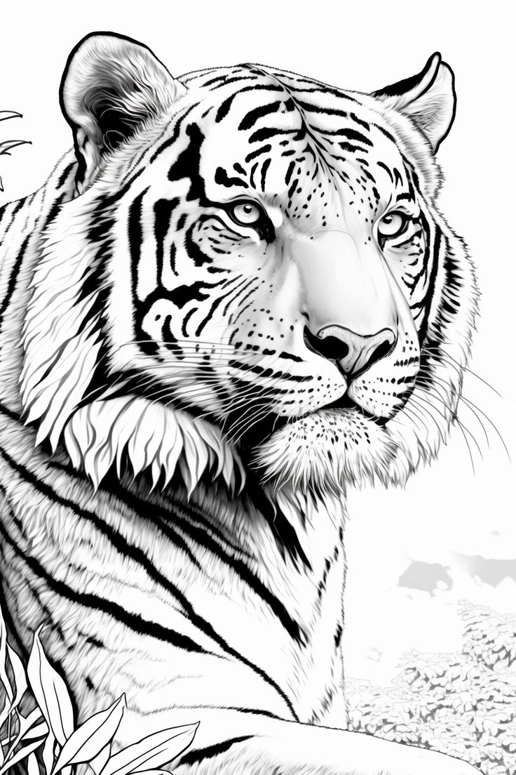 Endangered wonders coloring book for adults desenhos de animais realistas pintura de ãrvores tatuagem de tigre branco