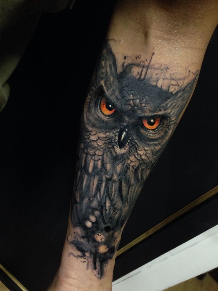 Owl tattoo eyes black watercolor estilo de hombre tatuaje buho buhos