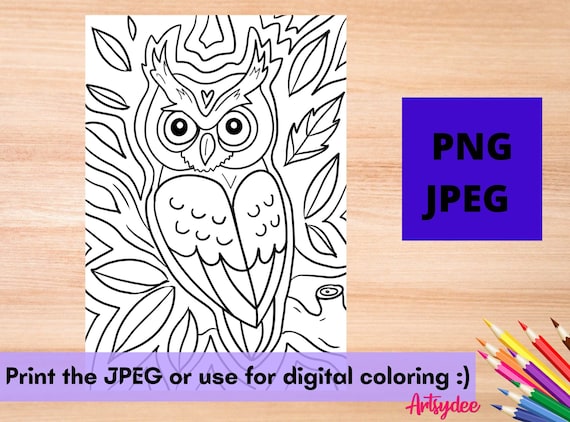 Procreate coloring pages pãgina para colorear de bãºho