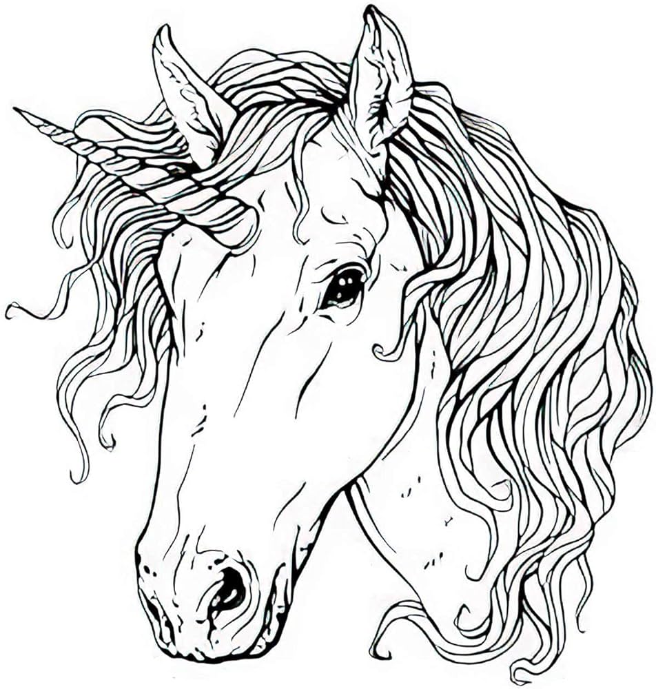 Hojas temporales tattoosunicorn cabeza lãnea caballo arte animal pony real mamãfero melena escasa estrella dibujos animados alegre color nião hada tatuaje temporal cuello brazo pecho para mujeres hombres adultos