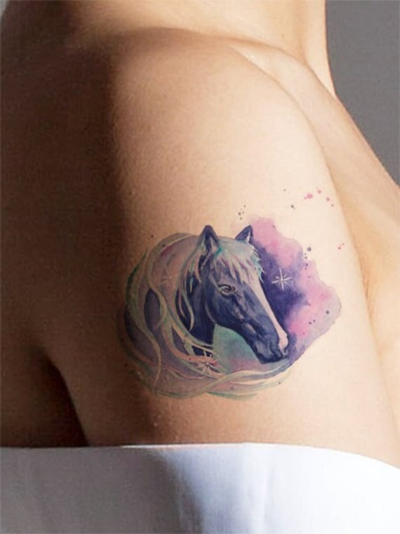 Tatuaje de caballo diseão de tatuaje tatuaje rosa descarga de tatuajes para mujeres de art instantly