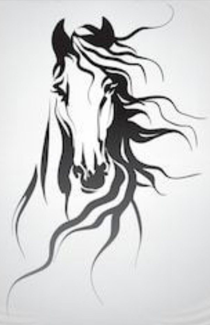 Horse coloring page horse clip art horse tattoo dign horse art print