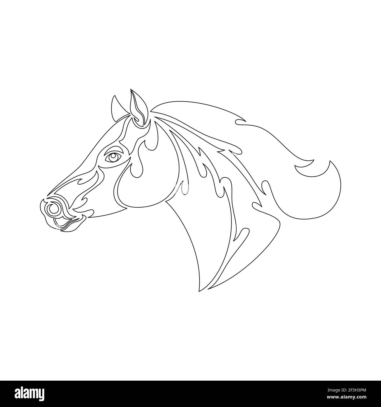 Horse tattoo imãgen vectorial de stock