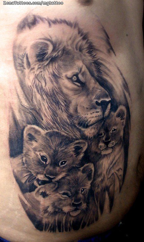 Tatuaje de leon animal