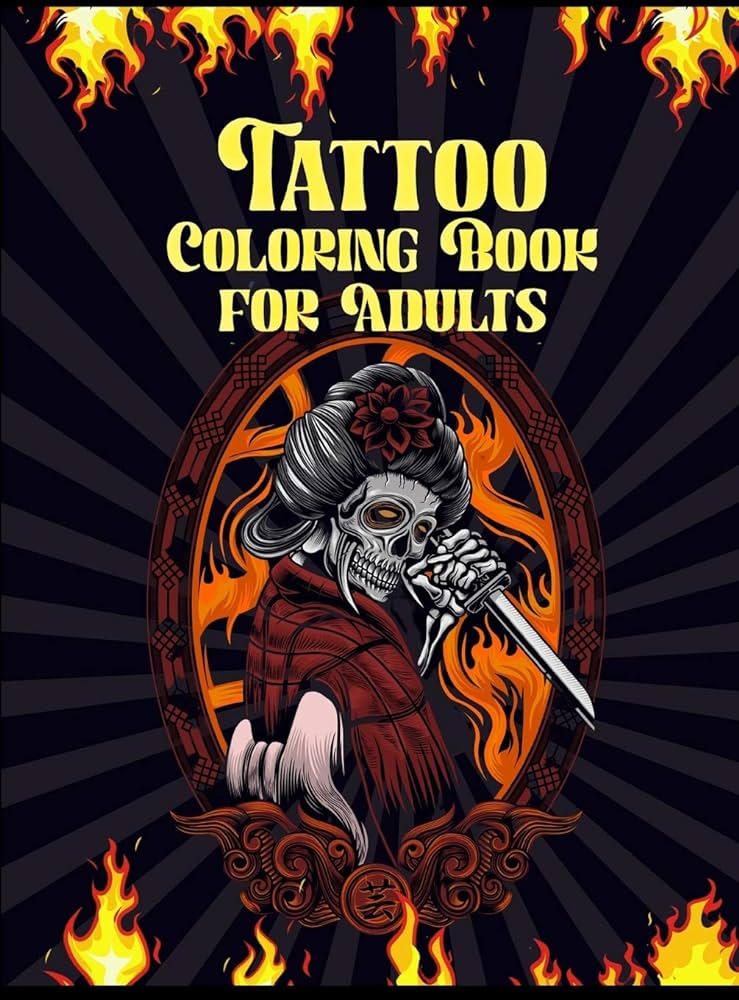 Libro para colorear tatuajes para adultos mãs de diseãos modernos de tatuajes para hombres y mujeres libro para colorear alivio del estrãs para leones animales mãticos y mucho mãs