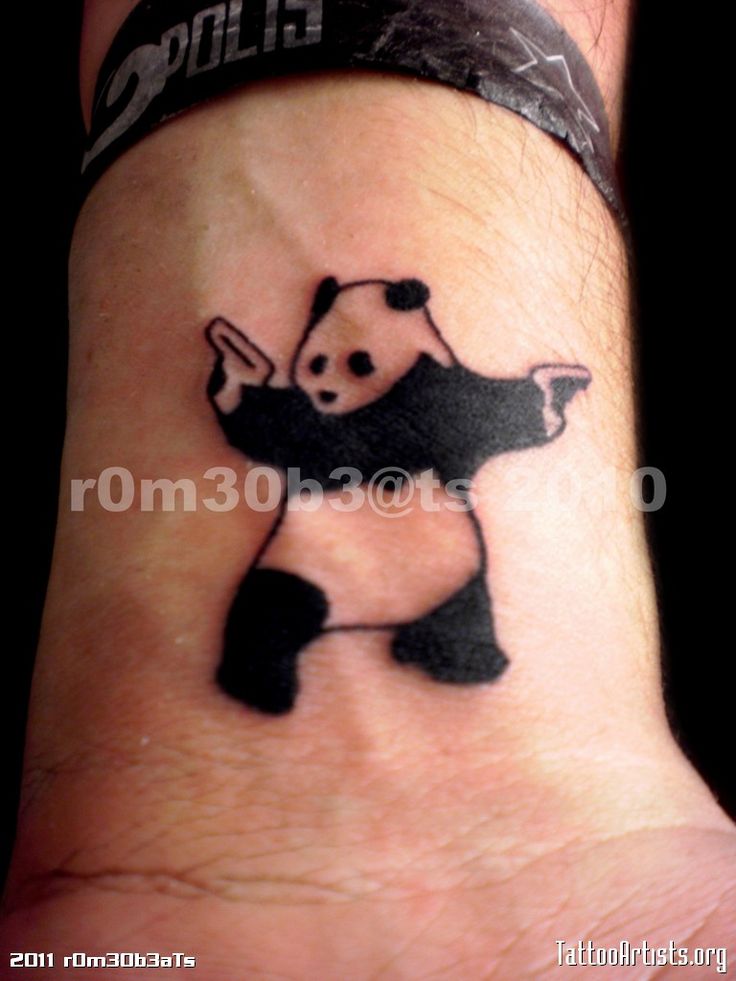 Henna panda for tattoo design real photo pictures images and panda tattoo bear tattoos wrist tattoos