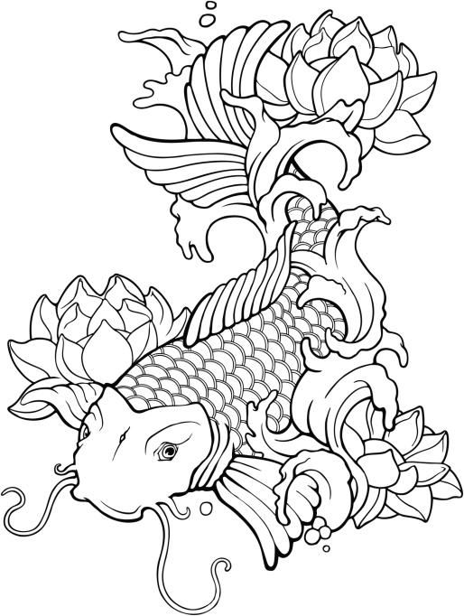 Plantillas para tatuaj del pez koi pec dibujos pez koi dibujo bordado japonãs