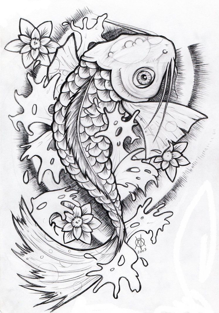 Fish coloring page adult coloring pages japanese koi