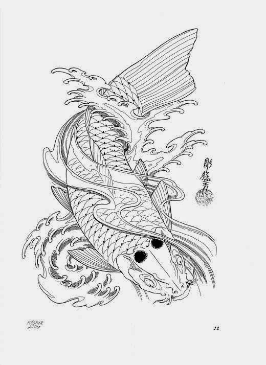 Diseão tatuaje de pez coi tatuajes cpas koi tatuajes de pescado koi tatuaje reloj de ena