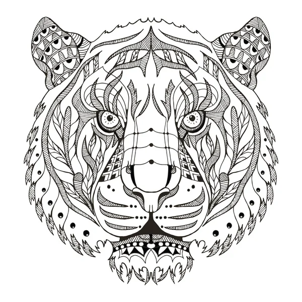 Tiger tattoo imãgenes de stock de arte vectorial