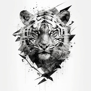 Tigre negro del tatuaje