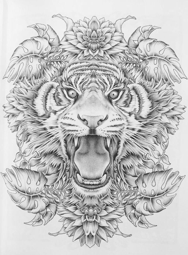 Pin by jillybean on colour or paint grayscale coloring animal coloring pages adult coloring book pages