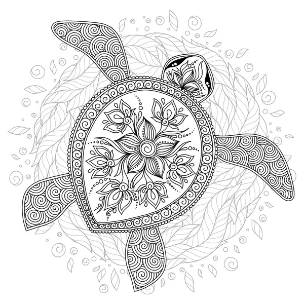 Turtle design for tattoo vector images