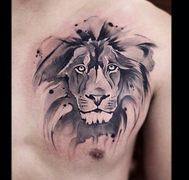 Tatuaje leãn lion tattoo art tattoo watercolor tattoo