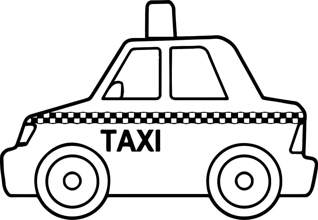 Normal taxi coloring page