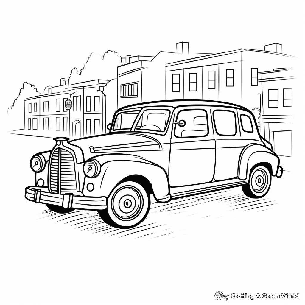 Taxi coloring pages