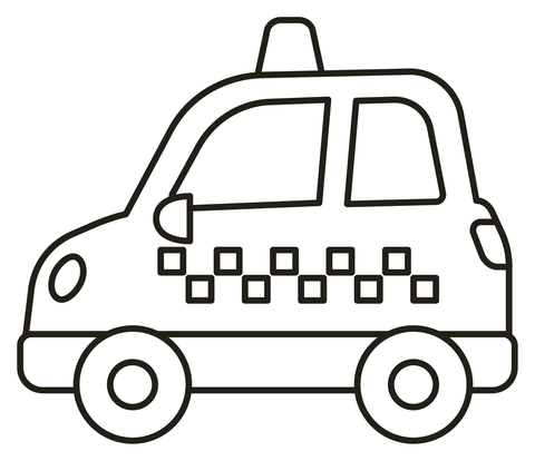 Taxi coloring page free printable coloring pages