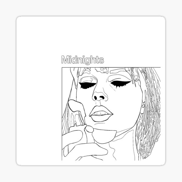 Taylor swift midnights album outline drawing poster for sale by dropleta