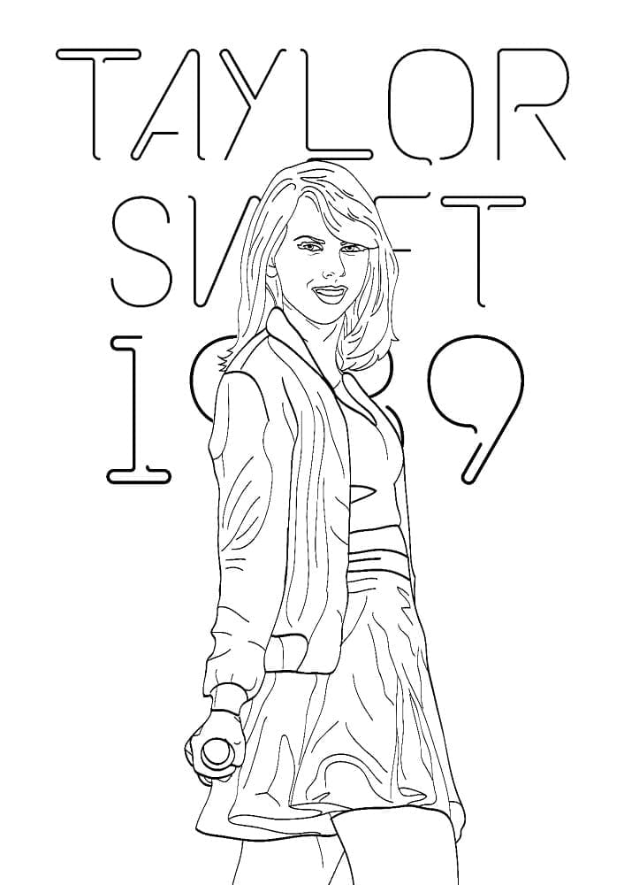 Taylor swift coloring pages