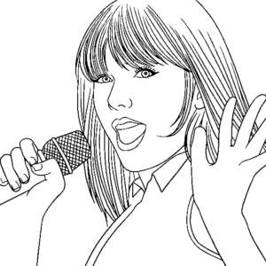 Taylor swift coloring pages printable for free download