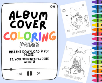 Album cover coloring pages