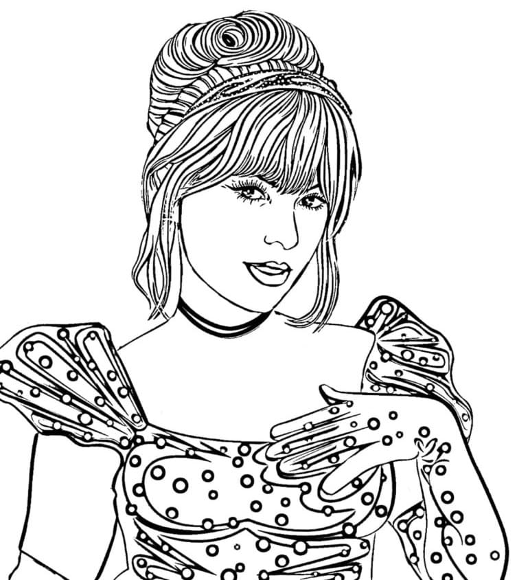 Taylor swift coloring pages