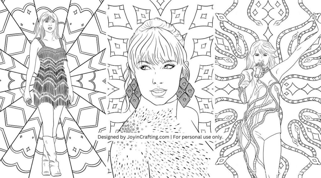 Taylor swift the eras tour coloring and activity printables unofficial