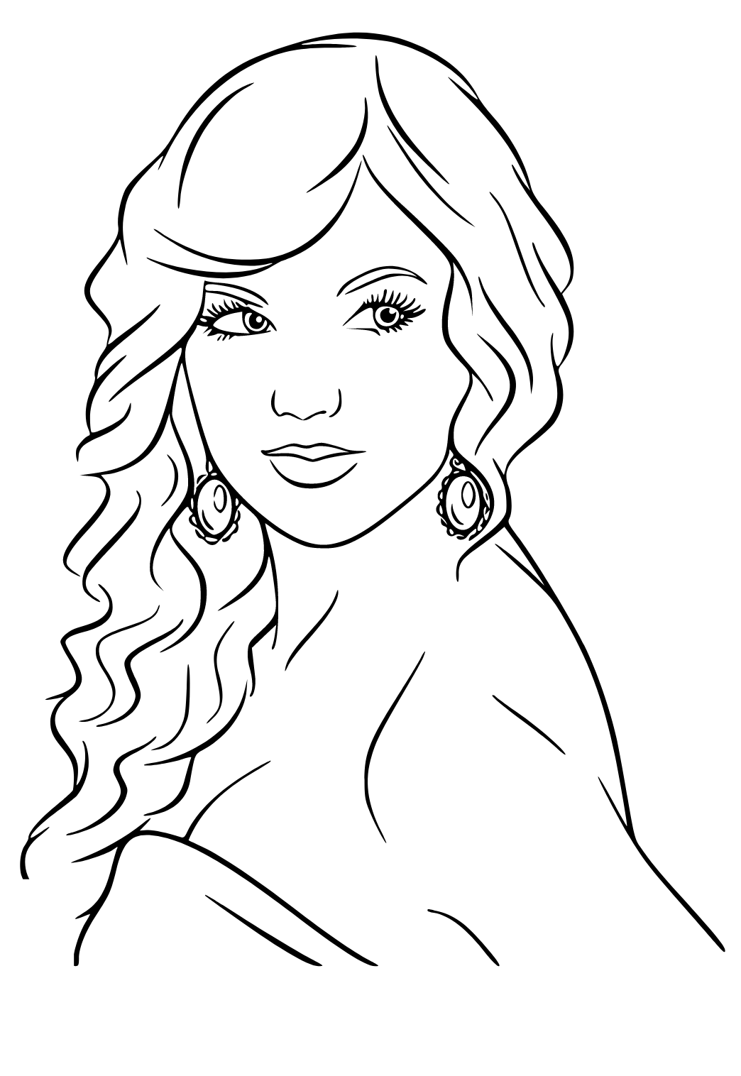 Free printable taylor swift easy coloring page sheet and picture for adults and kids girls and boys