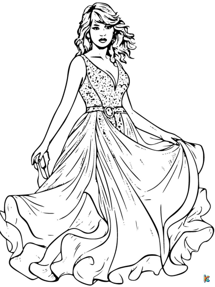 Taylor swift coloring pages â
