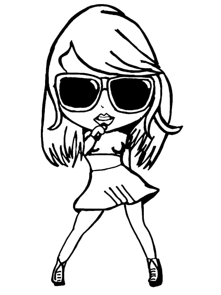 Cute taylor swift coloring page