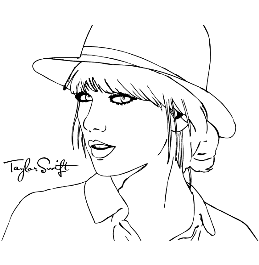 Taylor swift coloring pages printable for free download