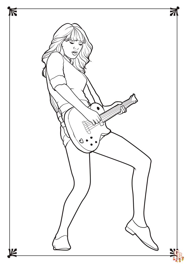 Printable taylor swift coloring pages free for kids and adults