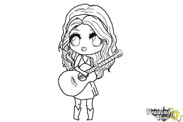 How to draw chibi taylor swift