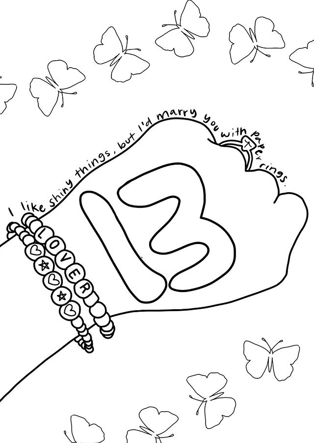 Taylor swift coloring pages for the swiftie in your life