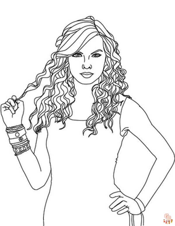 Printable taylor swift coloring pages free for kids and adults