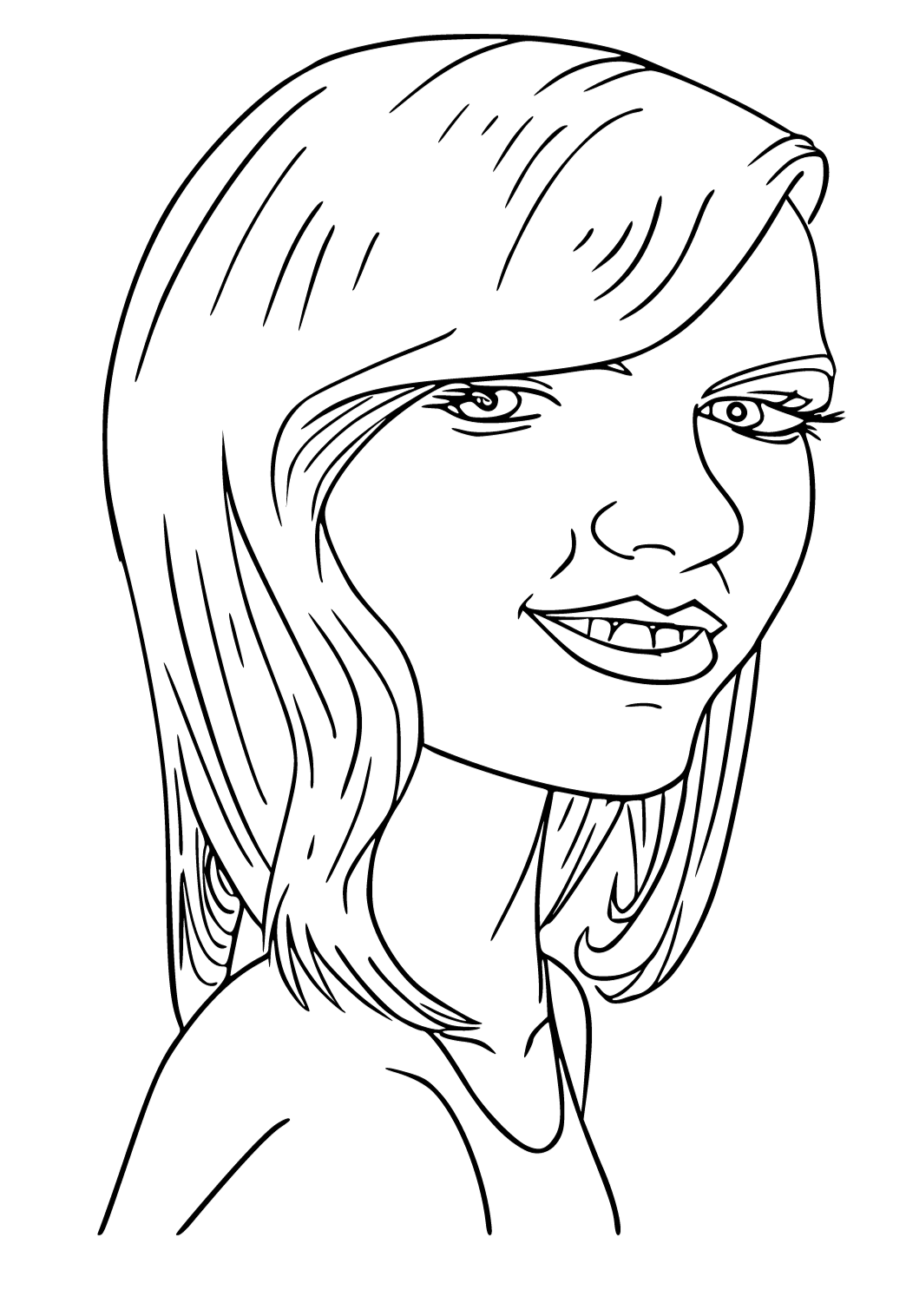 Free printable taylor swift funny coloring page for adults and kids