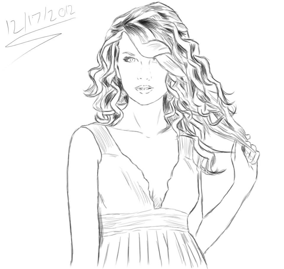 Taylor swift sketch by sarugaki on