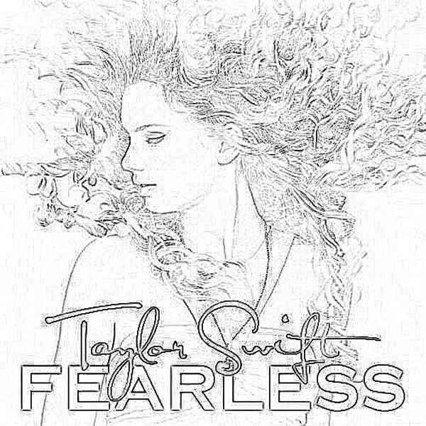 Taylor swift album fearless coloring page color luna