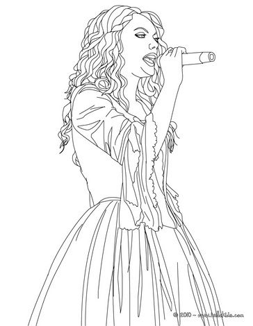 Taylor swift coloring pages