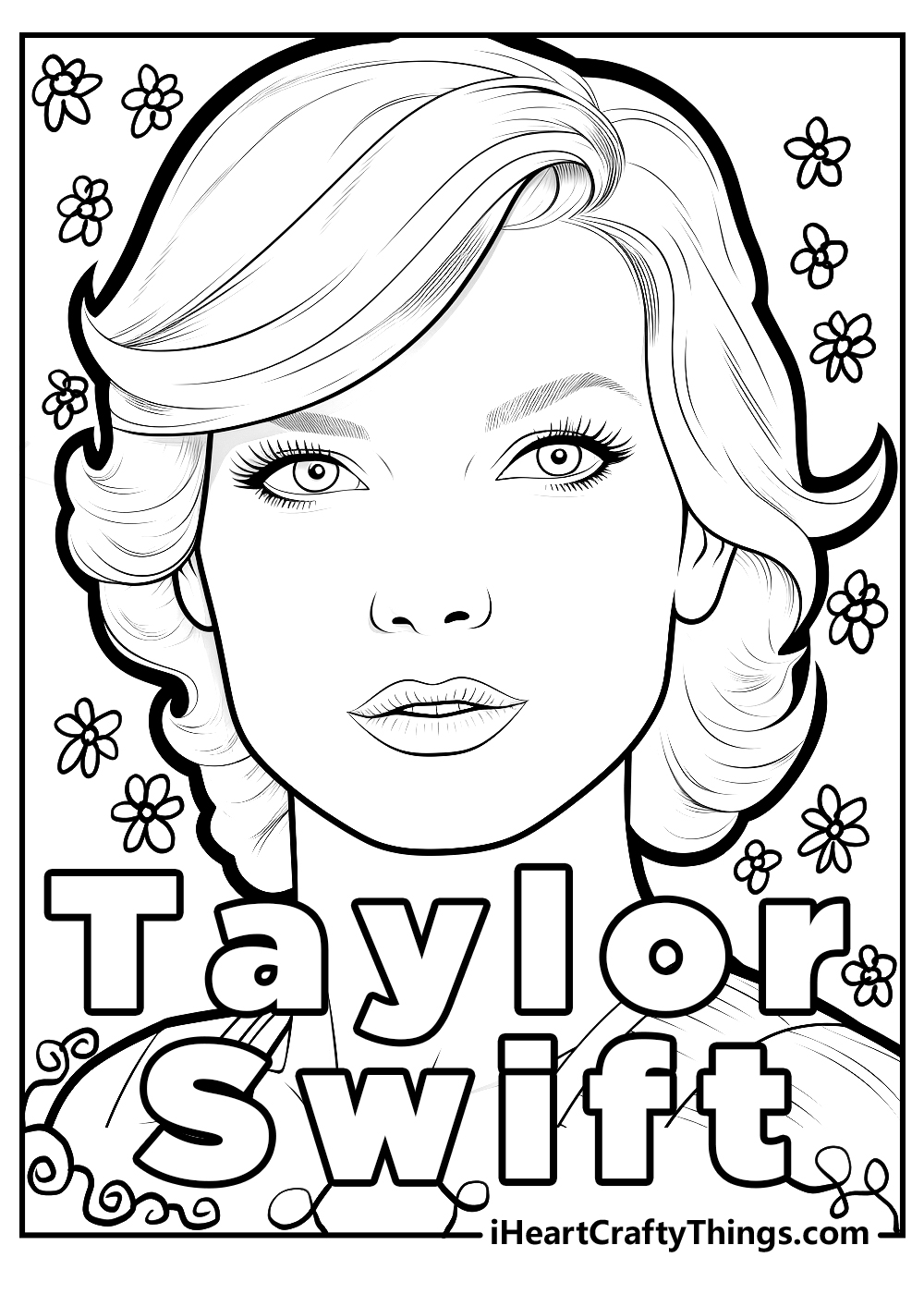 Printable taylor swift coloring pages updated