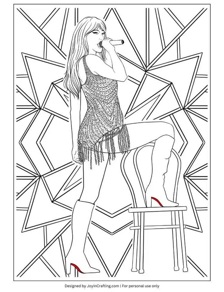 Taylor swift the eras tour coloring and activity printables unofficial taylor swift drawing coloring pages coloring book art