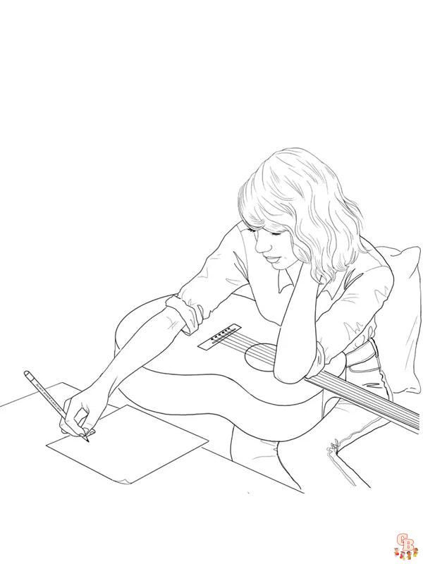 Printable taylor swift coloring pages free for kids and adults