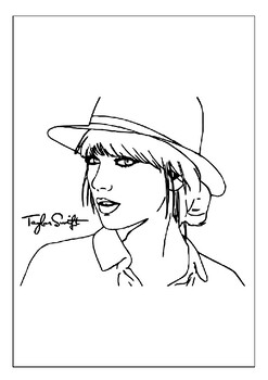 Taylor swift coloring pages collection harmony of music and imagination