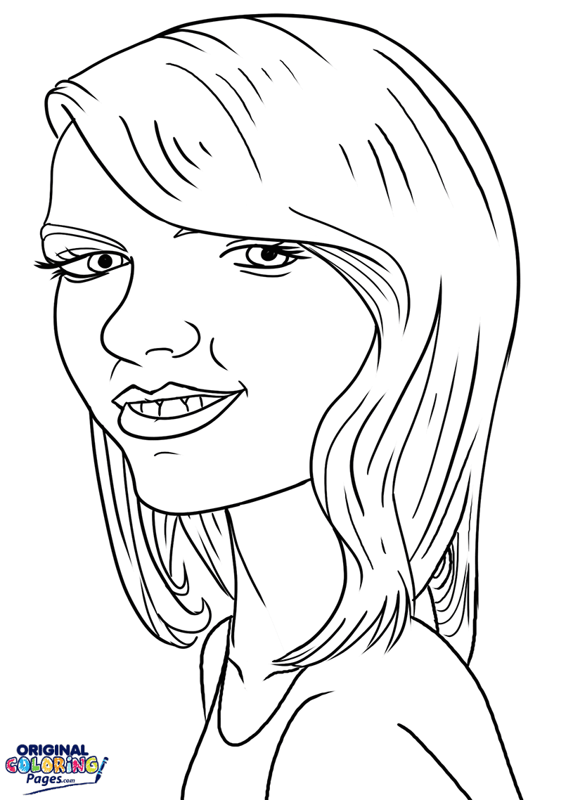 Taylor swift coloring page