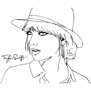 Taylor swift coloring pages printable for free download