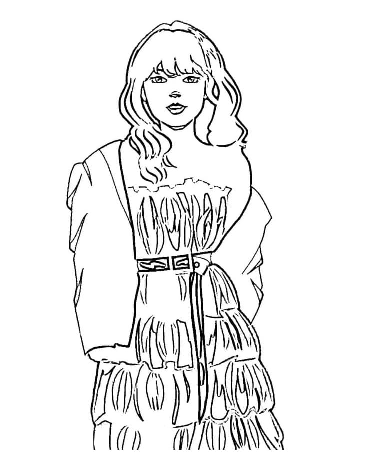 Taylor swift coloring pages